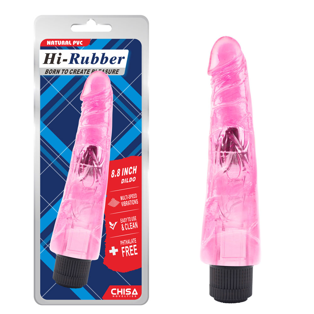 8,8 tommers vibrerende dildo-rosa