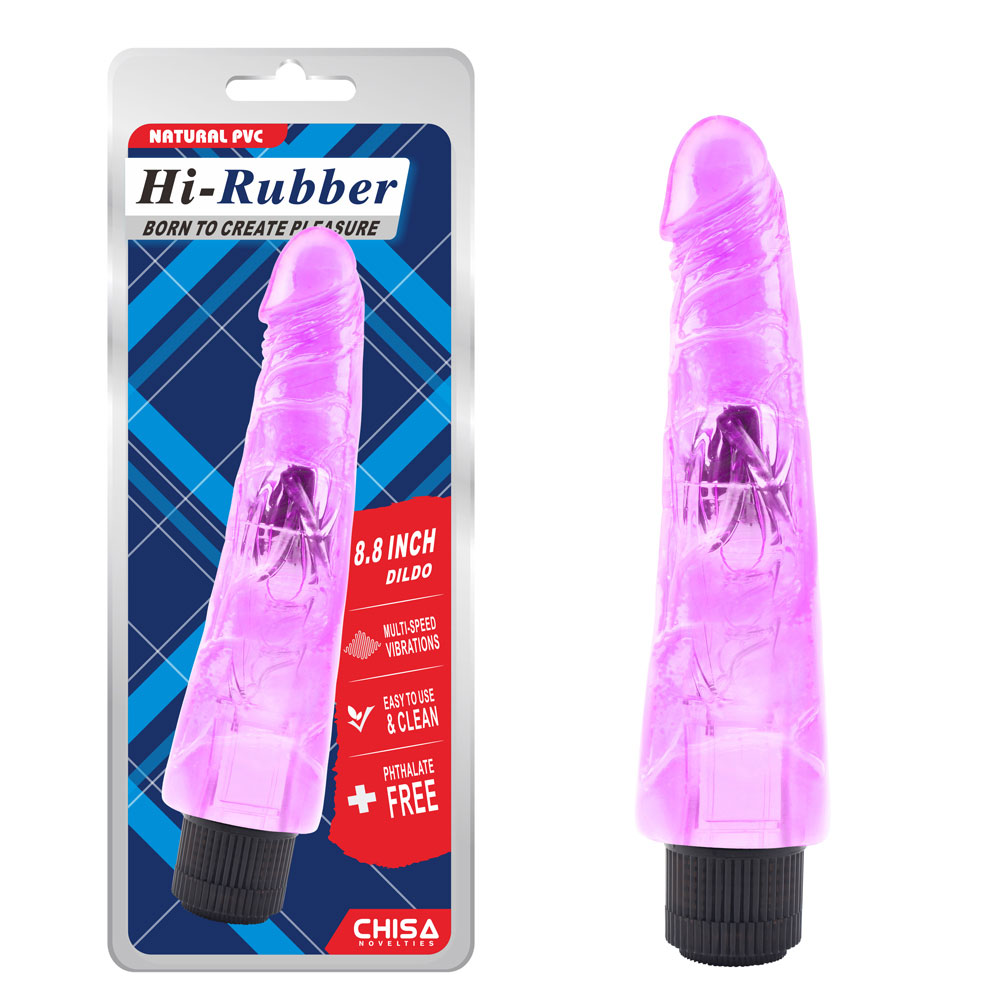 8,8 tommers vibrerende dildo-lilla