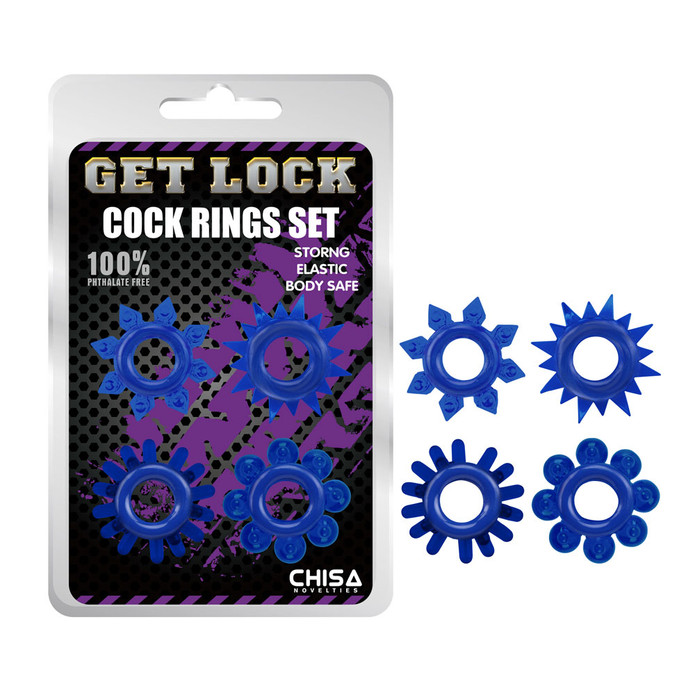 Cock Rings Sett-Blå